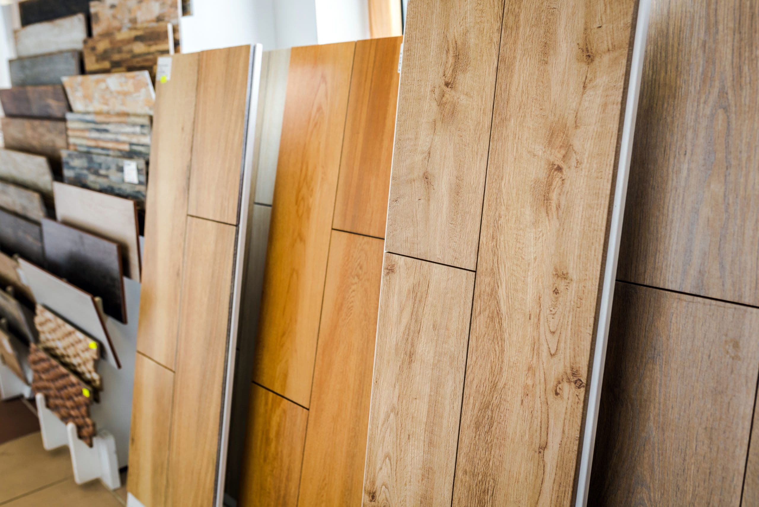 Timber flooring samples and joinery selections